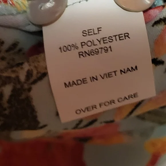 Figueroa & Flower Blue V Neck Boho Floral & Paisley Tunic Style Shirt Size XL - Picture 6 of 7